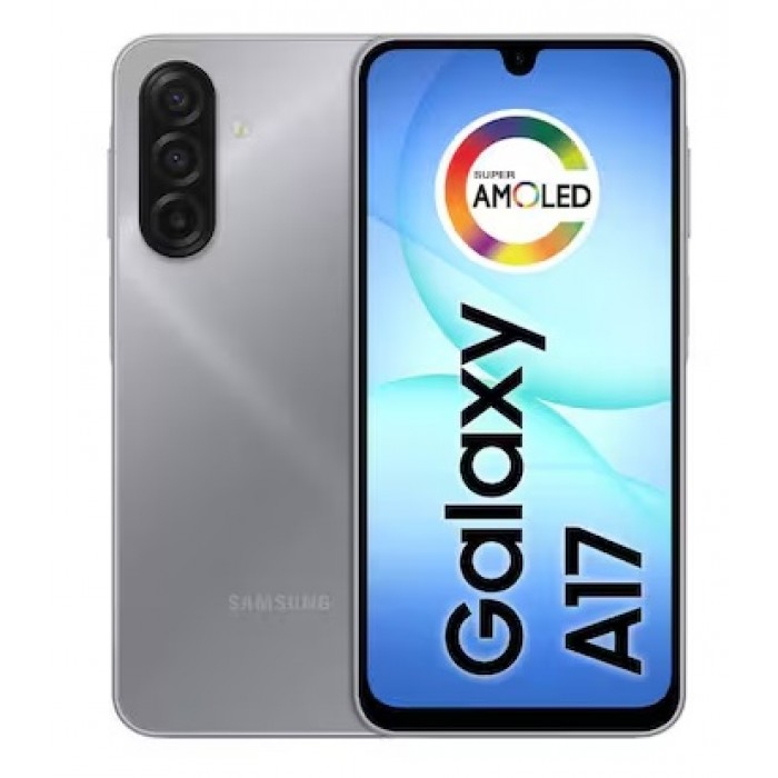 Oferta Relâmpago Celular Samsung Galaxy A17 Cinza, 256GB, 8GB RAM, Câmera Tripla de 50MP, Câmera Frontal 13MP, Tela 6.7", NFC, IP54, Bateria 5000 mAh e Processador Helio G99